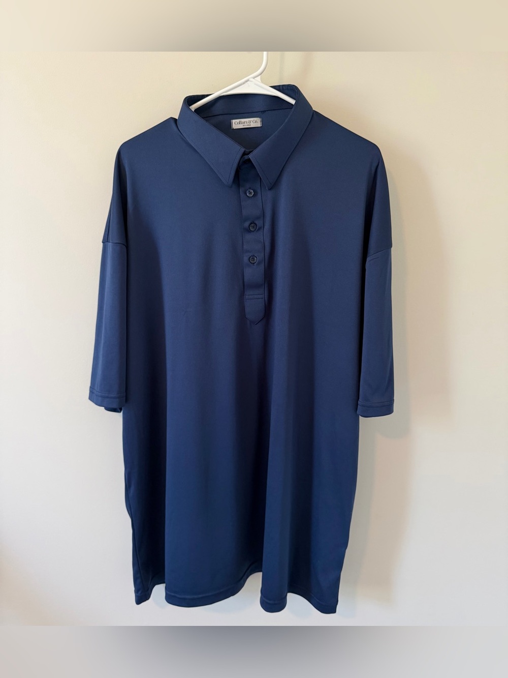 Collars And Co Dress Collar Polo Shirt Men’s Size 3XL Navy Blue
